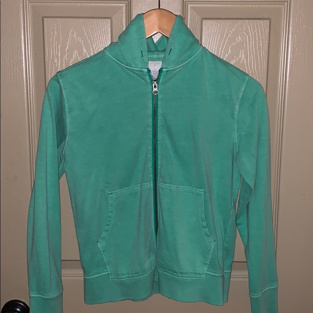 Jcrew boys size 12 green hoodie